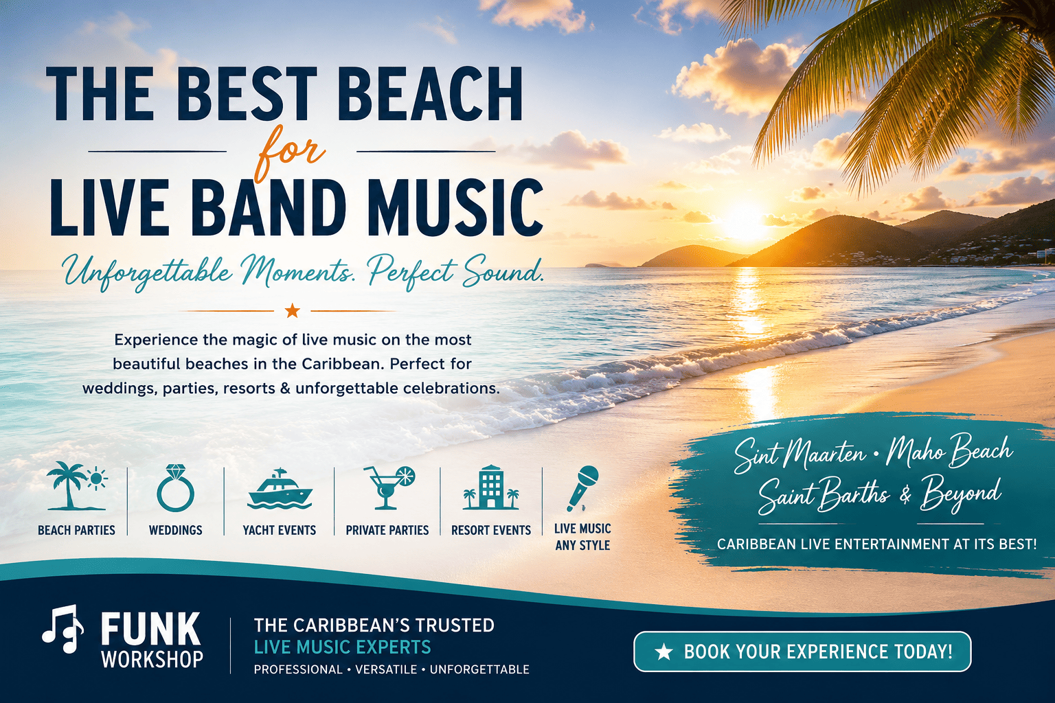 best beach for live band music